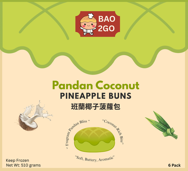 Pandan Coconut bao packaging